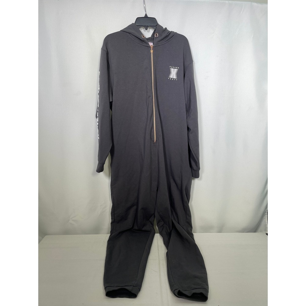 Savage X Fenty Athleisure Gray Hooded One Piece Jumpsuit Women's 1X
